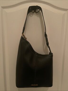 Steve Madden Black Vegan Leather Hobo Bag